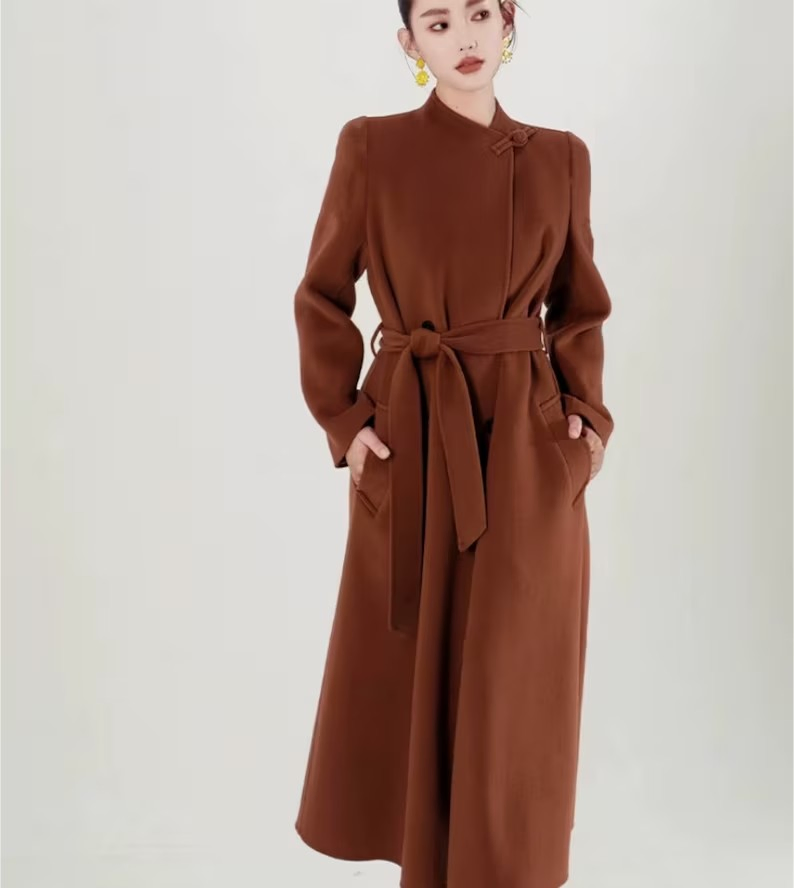 Custom Handmade Wool Cheongsam Coat for Unique Fashion Statements