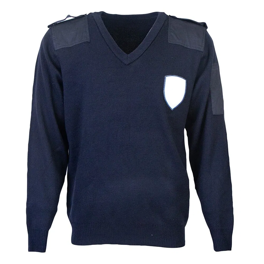 Premium Wool-Blend Security V-Neck Sweater Custom Professional Security Apparel Manufacturer in China Tactical Sweater