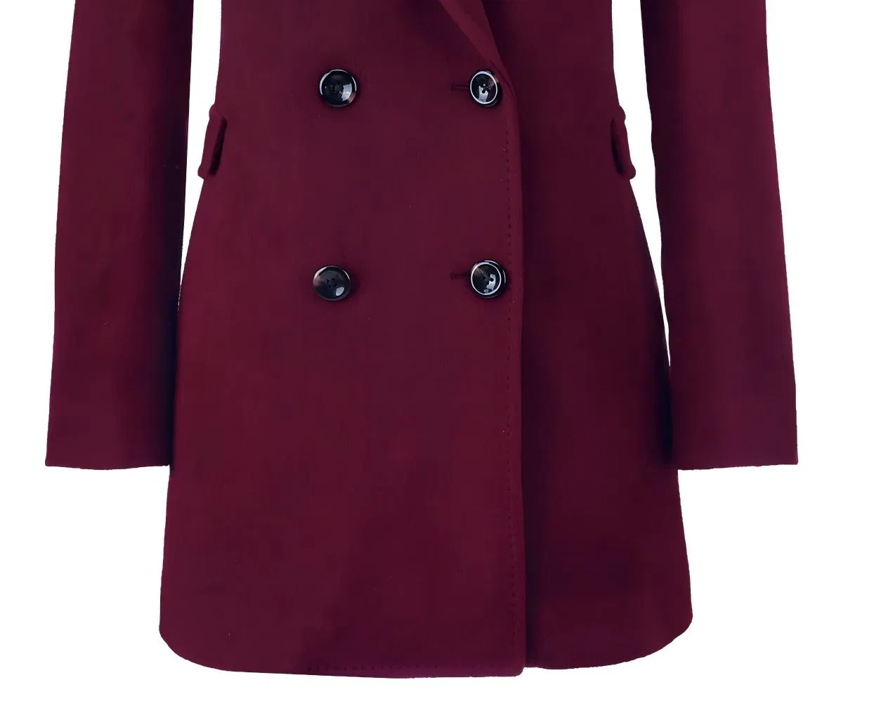 Elegant Double Breasted Wool Women Coat Custom Factory for Workdays Wear