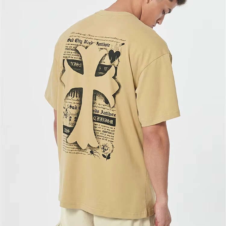 Custom Logo DTG Printed Short Sleeve Men's Corporate T Shirt