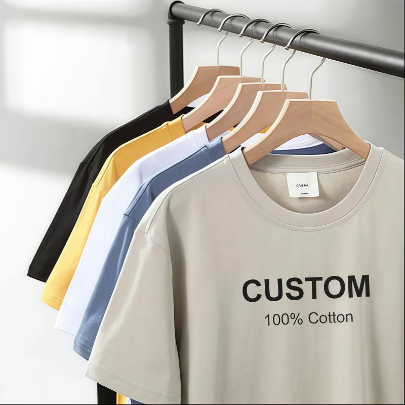 Wholesale Graphic Custom Cotton Printing Men's Plain Blank Heavy Weight T Shirt