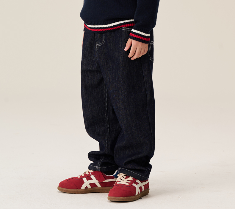 Custom School Child Clothing Kids Navy Blue V-Neck Sweater Baby School Navy Sweater Pullover Uniforms