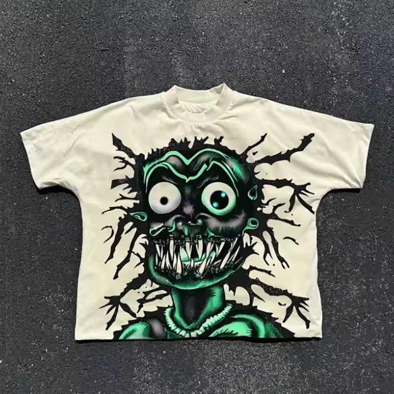 Custom T-Shirt Manufacturer Oversized Streetwear Boxy Cropped Tee Print Heavyweight 100 Cotton Man Graphic T-Shirt for Mens Fashion T-Shirt