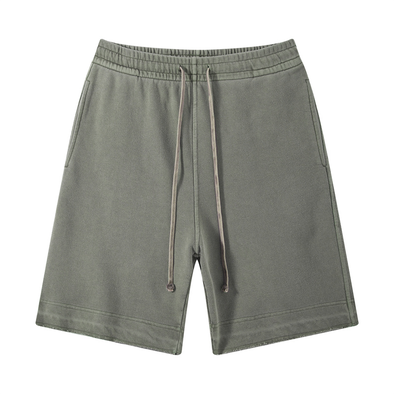 Custom Logo Men Summer Casual Running Knitted Fleece French Terry Jogger Cargo Snack Cotton Sweat Shorts