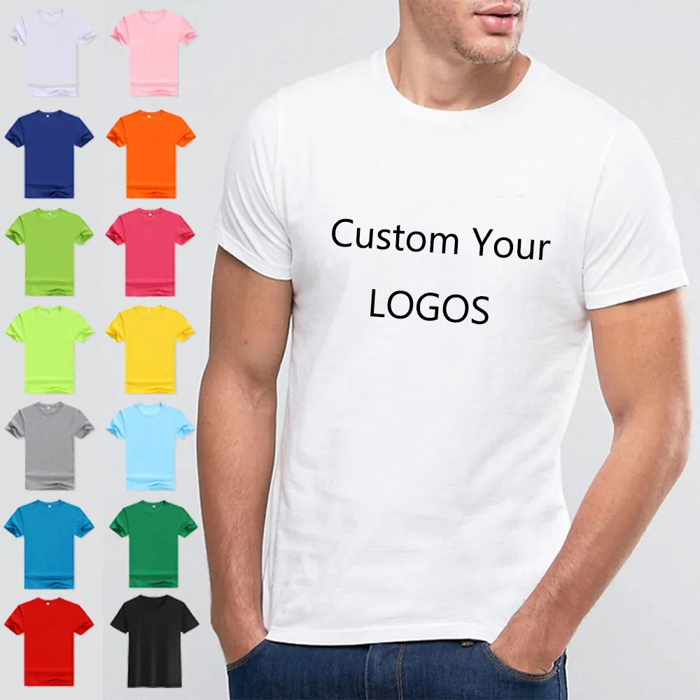 Custom Men's Fashion Cotton Printed T Shirt Wholesale Men Blank Plain Round Neck T Shirts