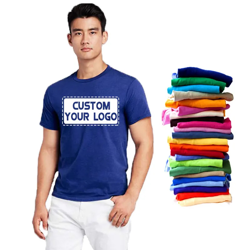 Wholesale Factory Clothing 100% Cotton Oversize T-Shirts Unisex Blank Sports Plain Printing Slim Fit Men T-Shirt OEM 50% Cotton Custom Logo Polyester DIY Photo