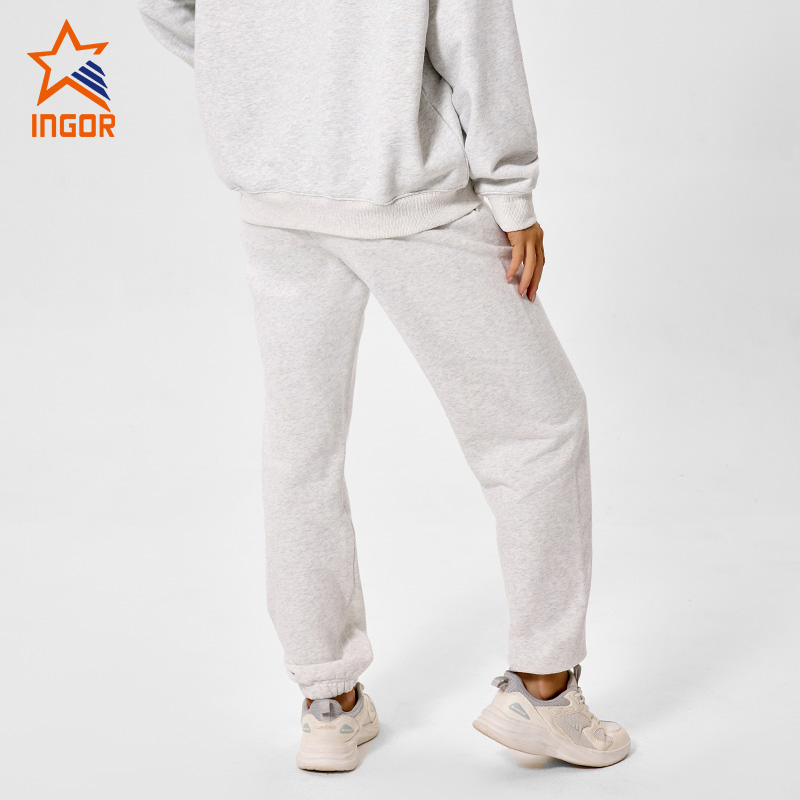 Ingor Sportswear ODM OEM 330GSM Custom Activewear Manufacturer Women Fleece Jogger Pant Sweat Pants Gym Fitness Running Wear