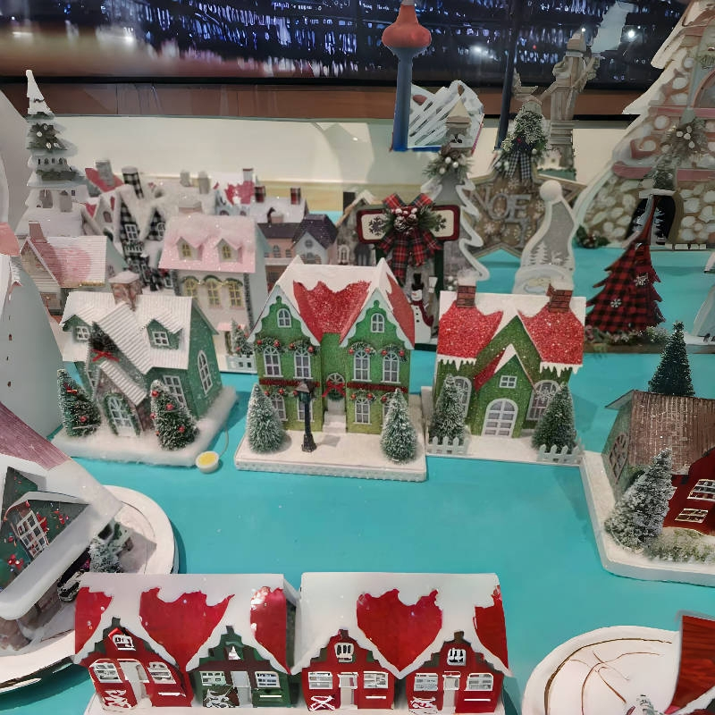 OEM Factory Design Custom Wholesale Paper Christmas House Villas Castle Christmas Tree Christmas Festive Handmade Decorations and Crafts