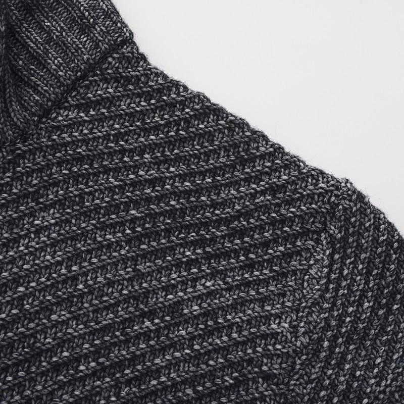 Custom Men Merino Zip Sweater Solid Color 100% Merino Wool Heavyweight 12gg