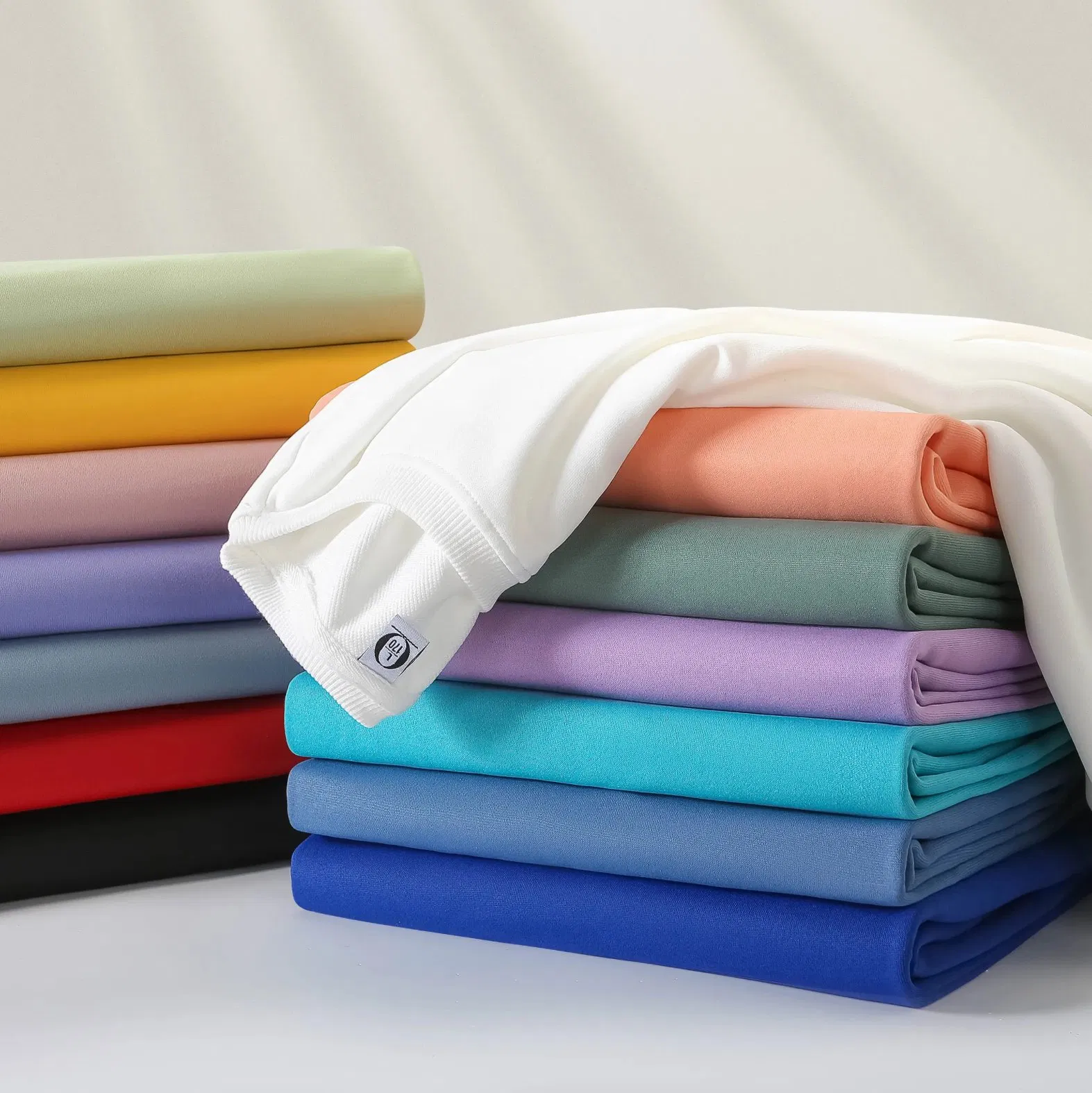 Long Sleeve Wholesale Polyester Sweatshirt Clothing Manufacturers Custom Logo Unisex Men T-Shirts