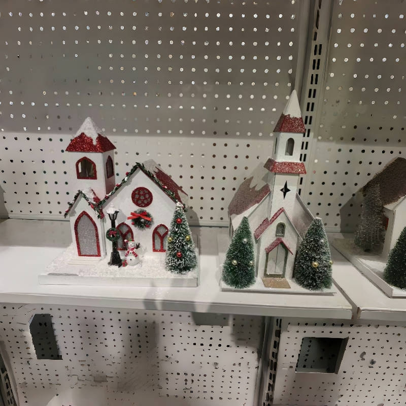 Factory Design Custom Wholesale Luminous Christmas Paper House Paper Christmas Tree Christmas Castle Handmade Christmas Craft Sets