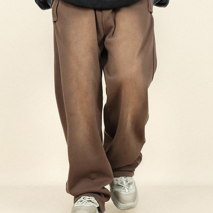 Manufacturers Custom Streetwear Acid Wash Sweat Pants Men Sunfaded Sweatpants