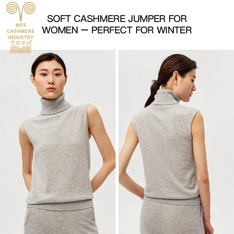 Knitwear Manufacturer Custom Spring Summer Autumn Winter Casual Turtleneck Sleeveless Sweater Knit Pullover Vest