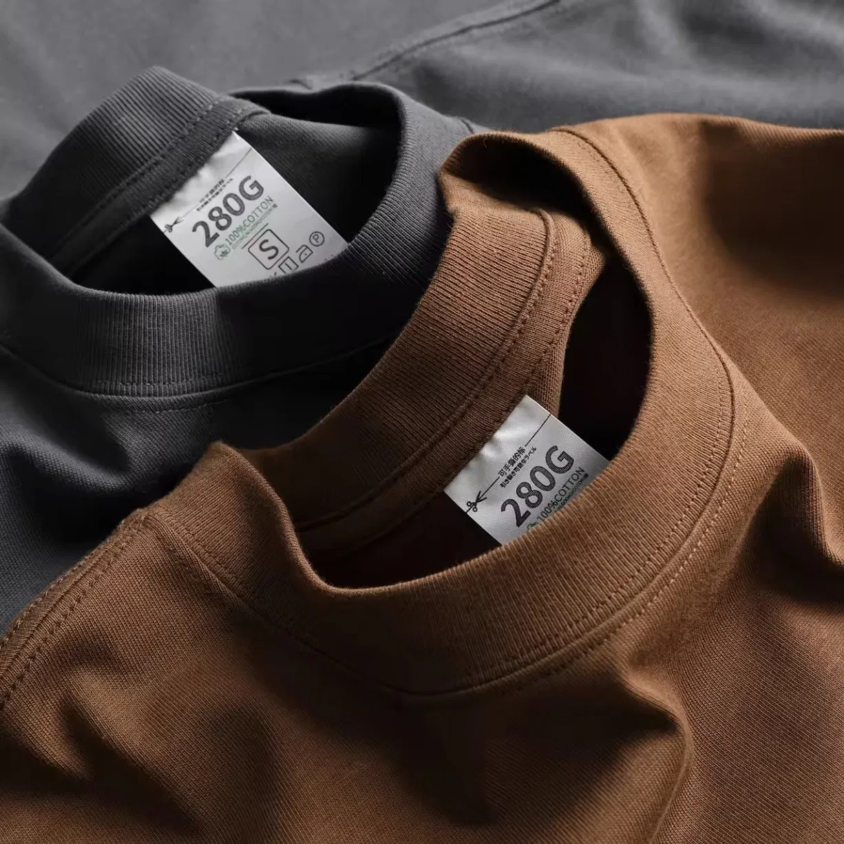 Manufacturer DTG Drop Shoulder Crew Neck 280 300 320 GSM Cotton Oversized Heavyweight Design Custom Screen Print T Shirt for Men