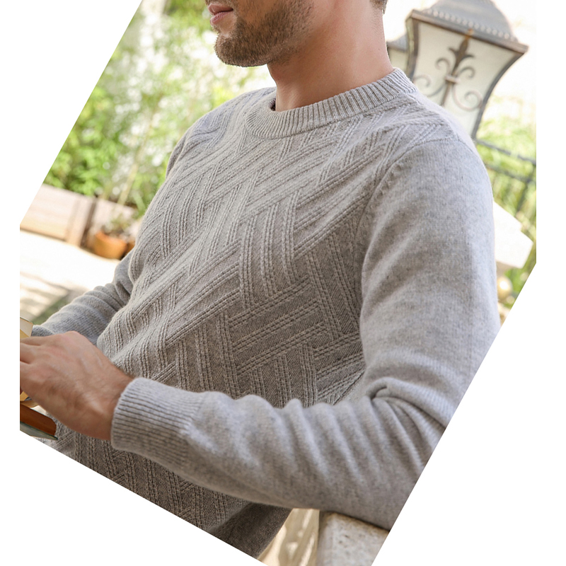 Hot Selling 100% Cashmere Sweater Cashmere Wool Blended Crew Neck Custom Sweater