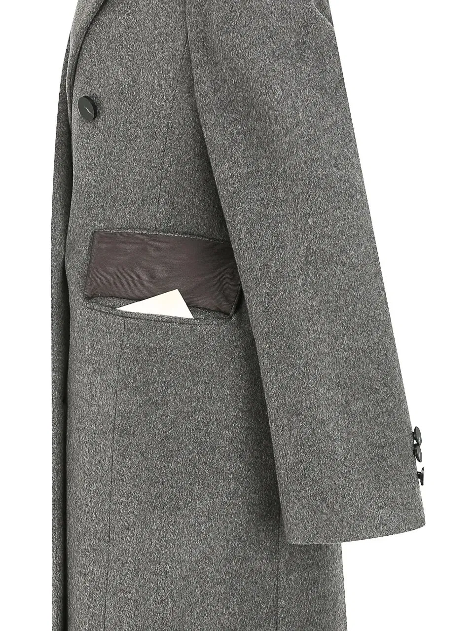 Women's Grey Custom Double-Layer Cashmere Blend Coat (Made in China)