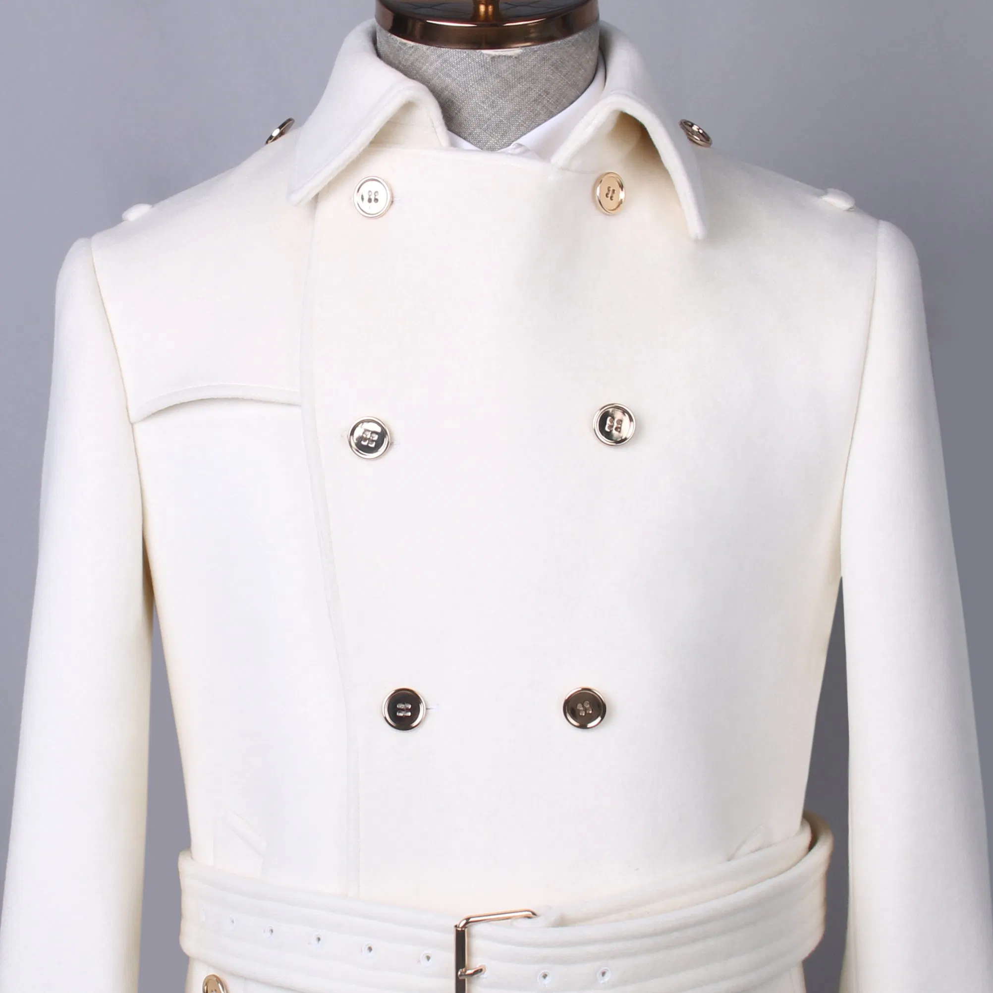 Custom Men Winter Long Coat Barbery Style Windbreaker