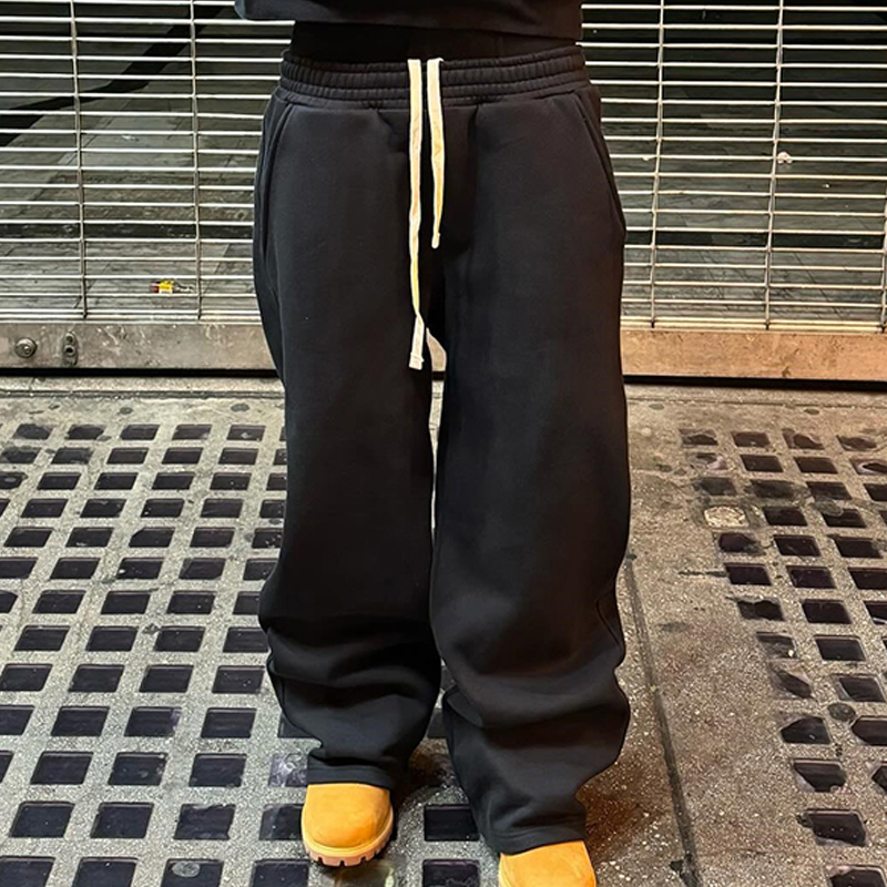 Custom Blank Sweatpants Y2K Flare Sweat Pants Unisex Men Elastic French Terry Wide Leg Jogger Baggy Pants for Men