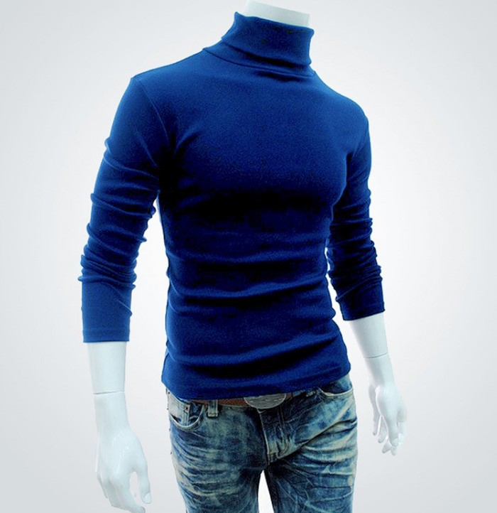 2022 Wholesale Winter Men's Turtleneck Long Sleeve Sweater Men's Knit Sweater Pullover Custom Logo Plain High-Quality Knitwear Blank Sweater for Mem
