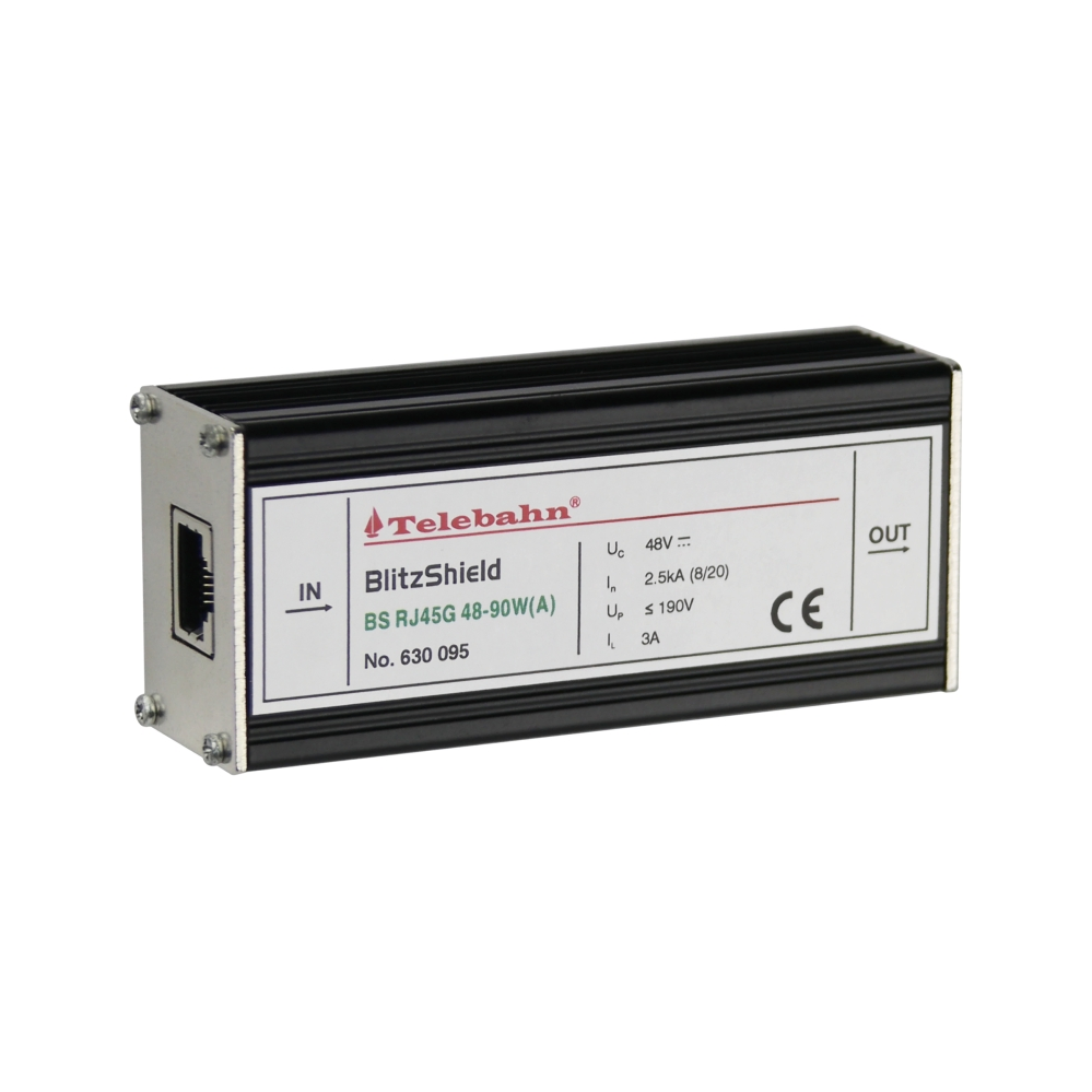 RJ45 CAT6 Ethernet Surge Protector 48V 90W 1000Mbps Poe Surge Arrester SPD Custom Logo for Networks