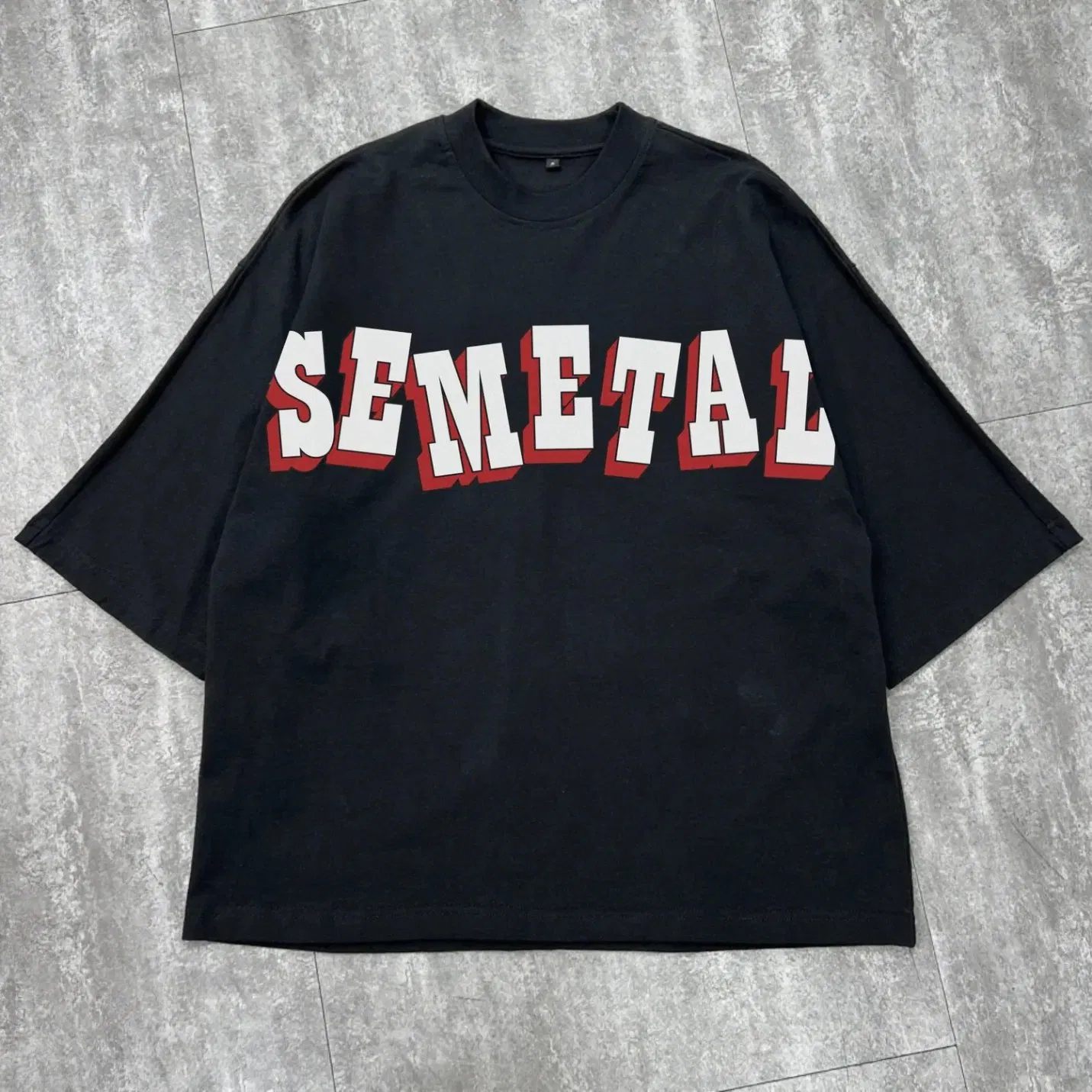 Black T Shirts Manufacturer Custom Drop Shoulder Streetwear T-Shirts Printing Designer Oversized Cotton Men Shirt