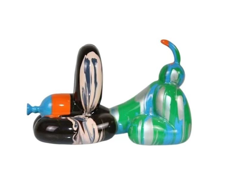 Wholesale Custom Design Chorme Finish Resin Christmas Balloon Dog Crafts