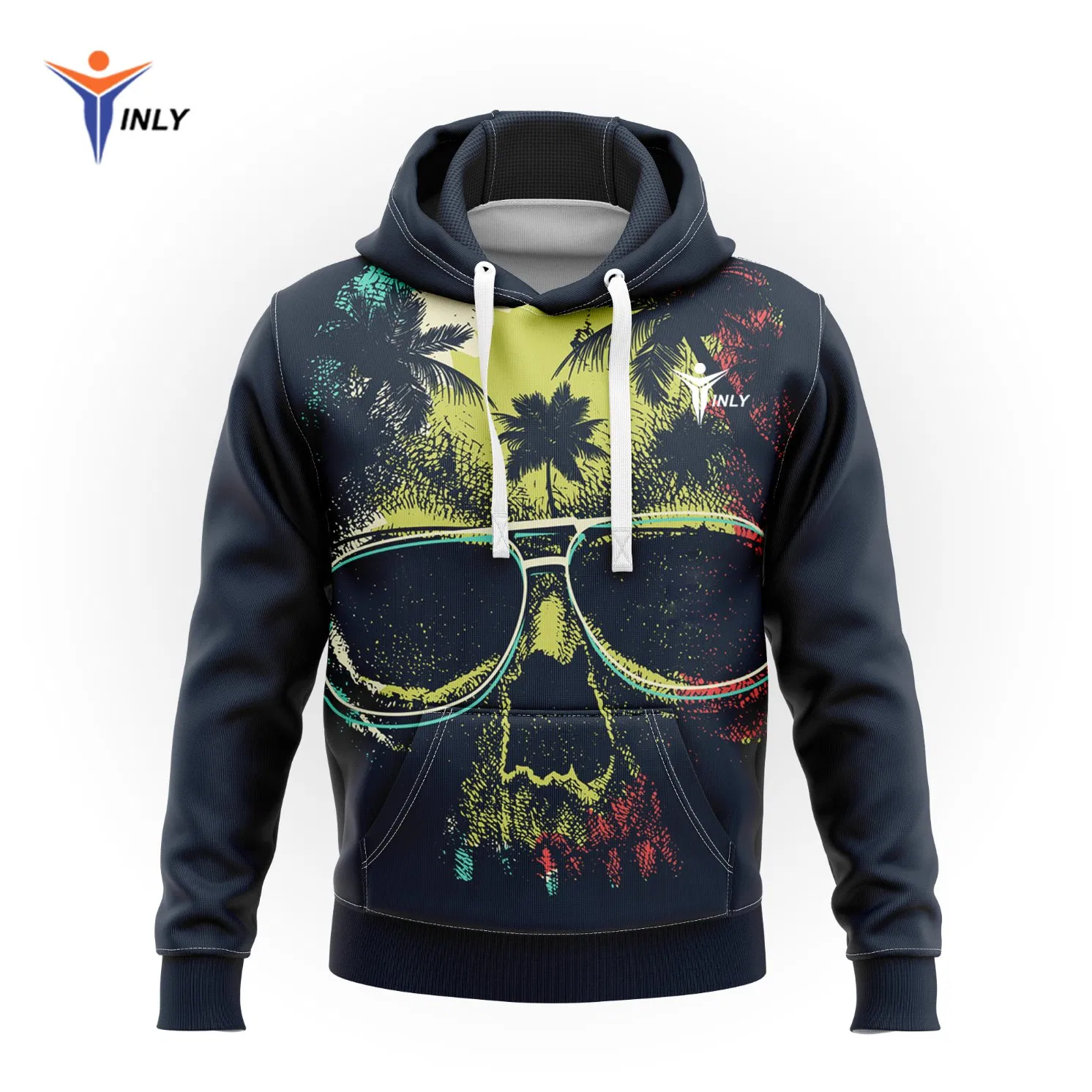 Manufacturer Custom Logo Sublimation Printed Pull Over Sweatshirts Men Hoodies
