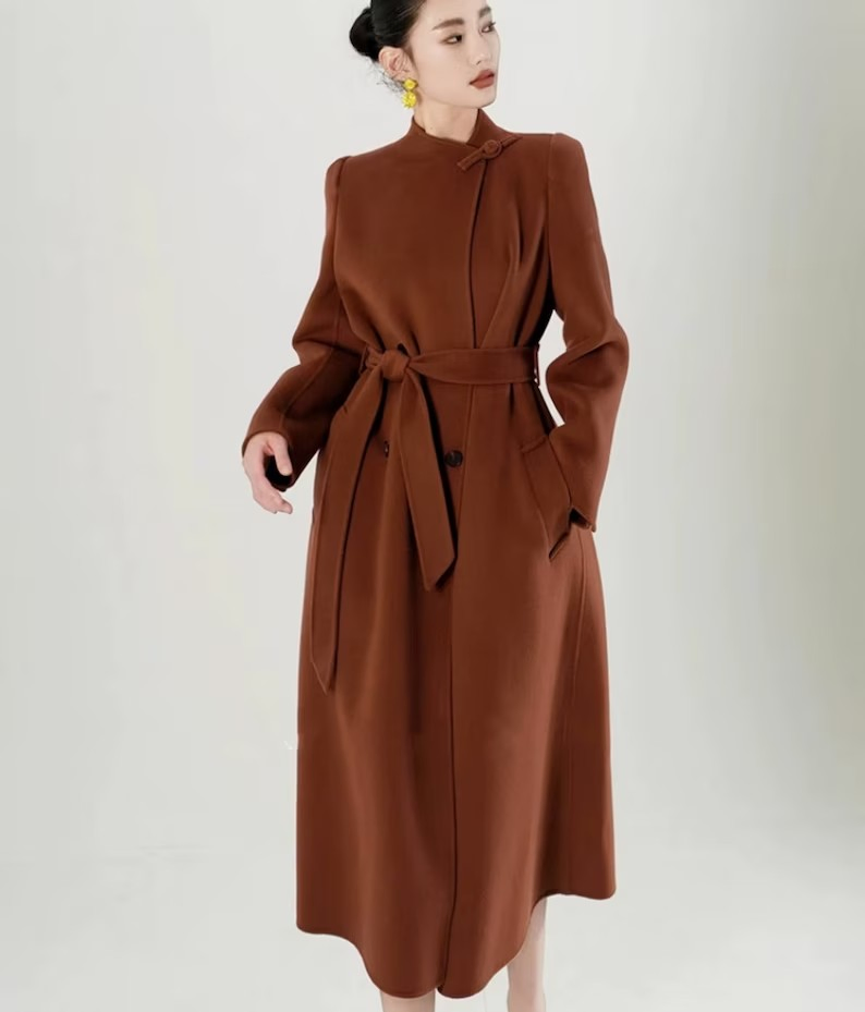 Custom Handmade Wool Cheongsam Coat for Unique Fashion Statements