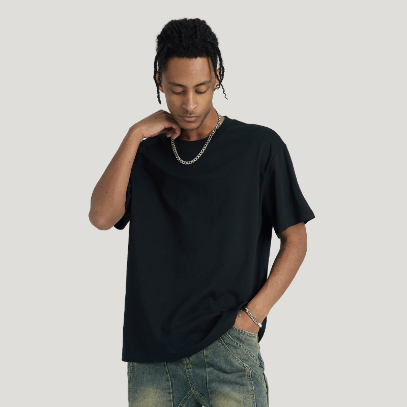 Custom T Shirt Drop Shoulder 100% Cotton 230 GSM Digital Printing Plain Heavyweight Oversized Loose T-Shirt Tshirts Manufacturer