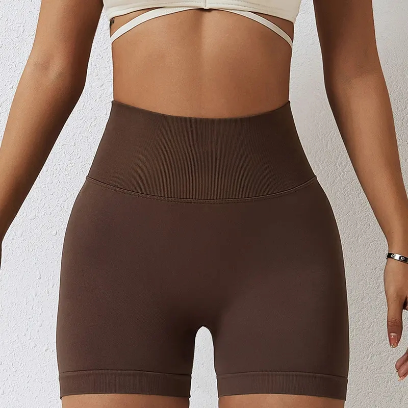 Manufacturer Wholesale Ruched Custom Gym Active Sports Wear Women Running Sweat Absorbing Short Fitness Yoga Bike Shorts