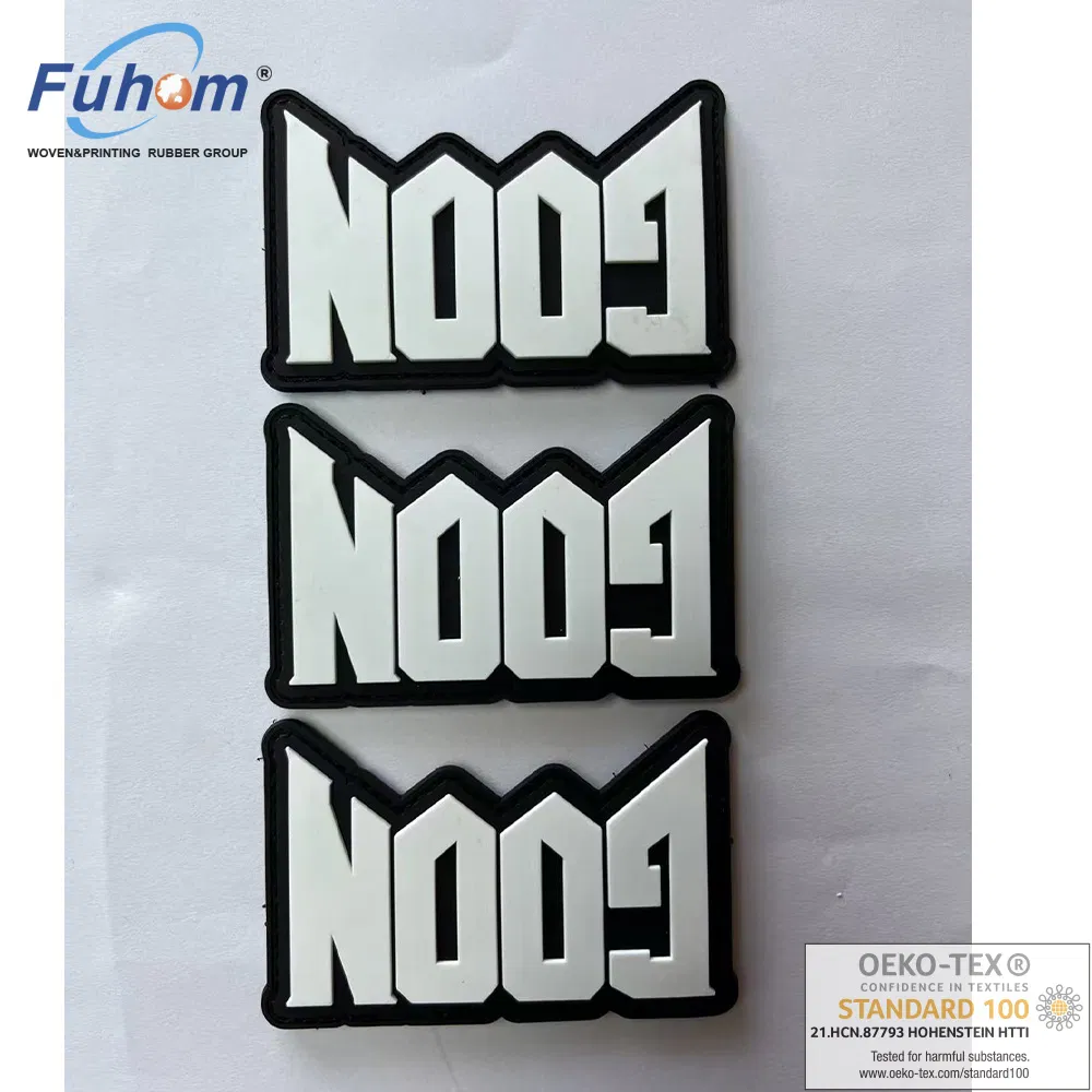 Custom Geometric Eco-Friendly 3D PVC Silicone Logo Patches for Clothing