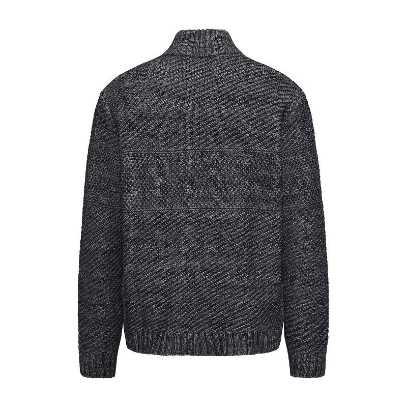 Custom Men Merino Zip Sweater Solid Color 100% Merino Wool Heavyweight 12gg