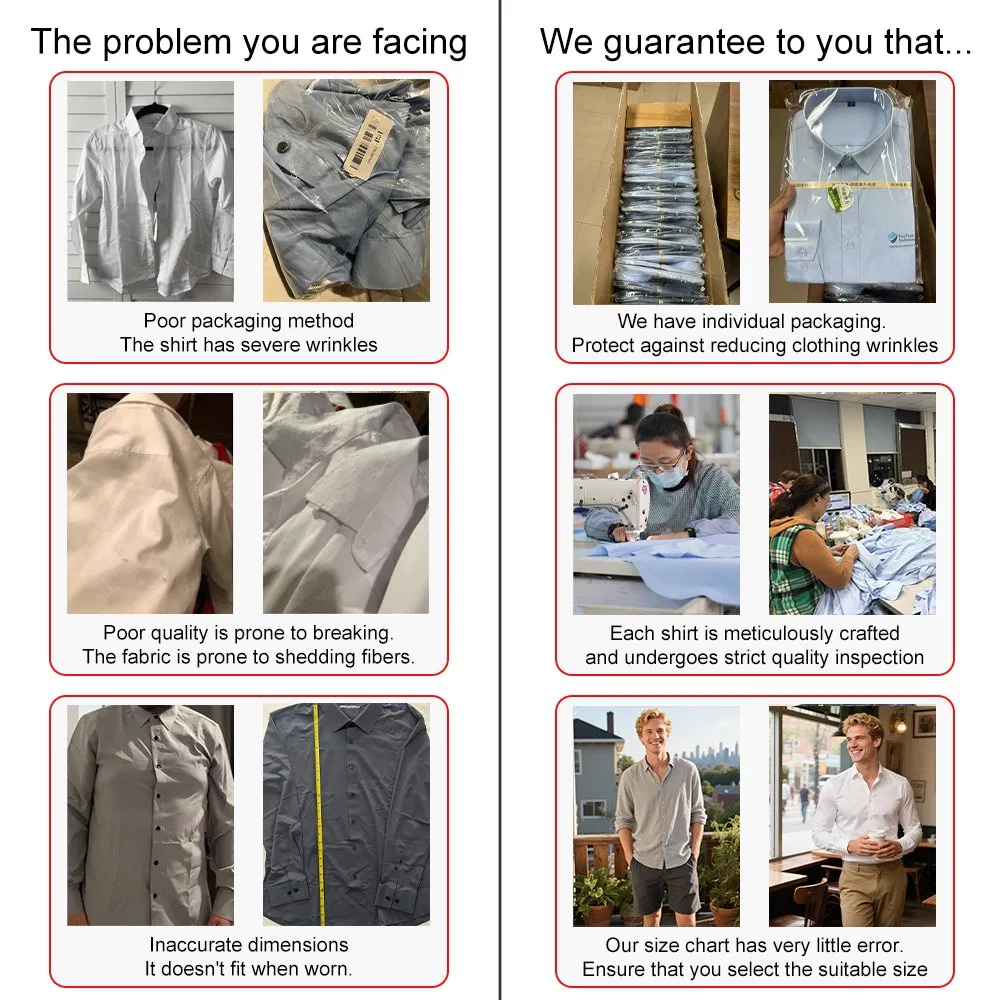 Custom White Work Luxury Business Dress Shirts Formal Men's Long Sleeve Slim-Fit Shirts for Men