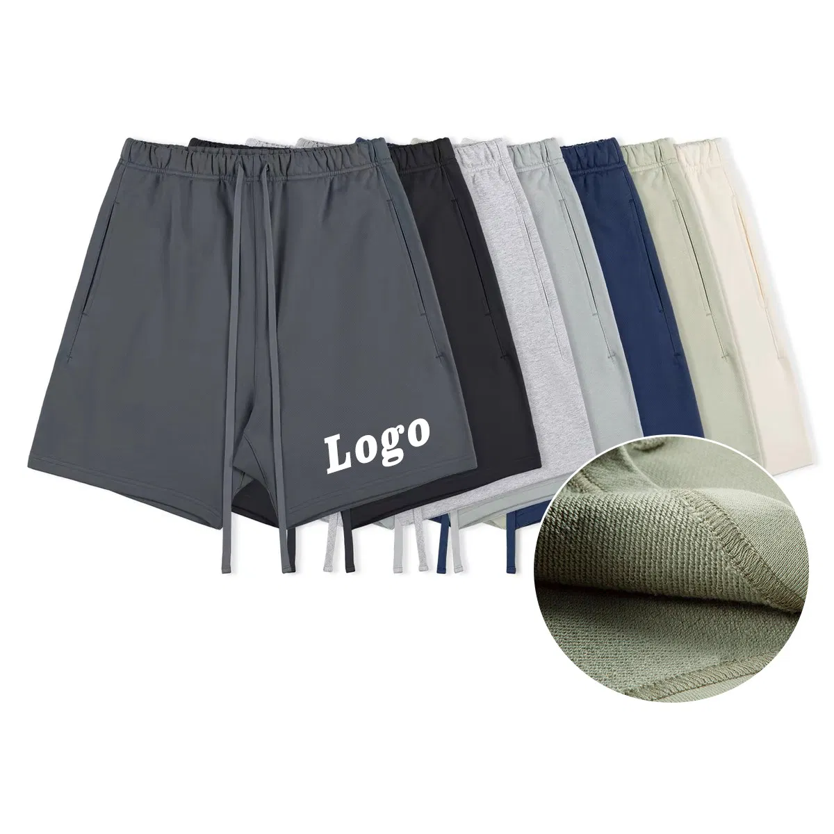 Casual DTG Puff Print Vintage Sweat Running Jogger Cotton Manufacturer Summer for Men Custom Graphic French Terry Workout Shorts