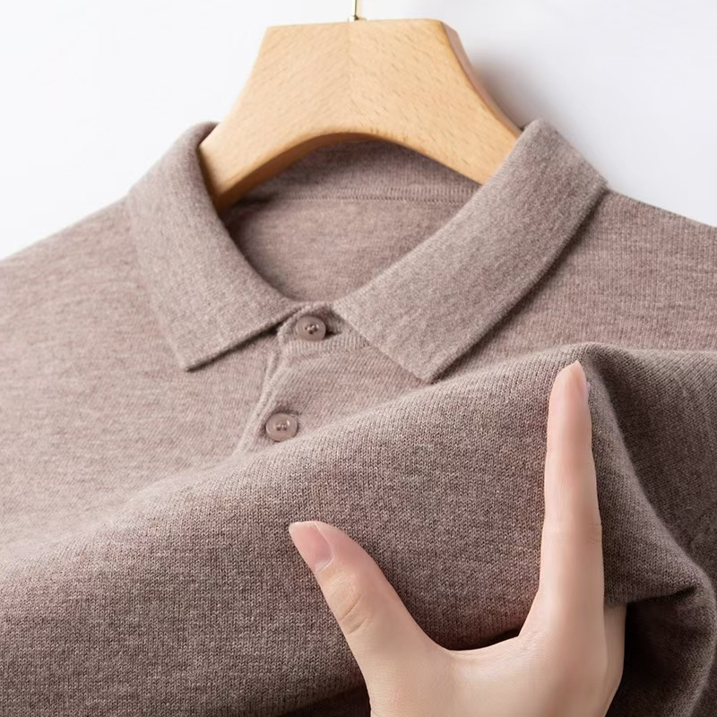 Designer Clothes Custom Knitwear Sweater Men's Polo Collar Clothing Plain Knitted Jersey Pullover Man Sweater