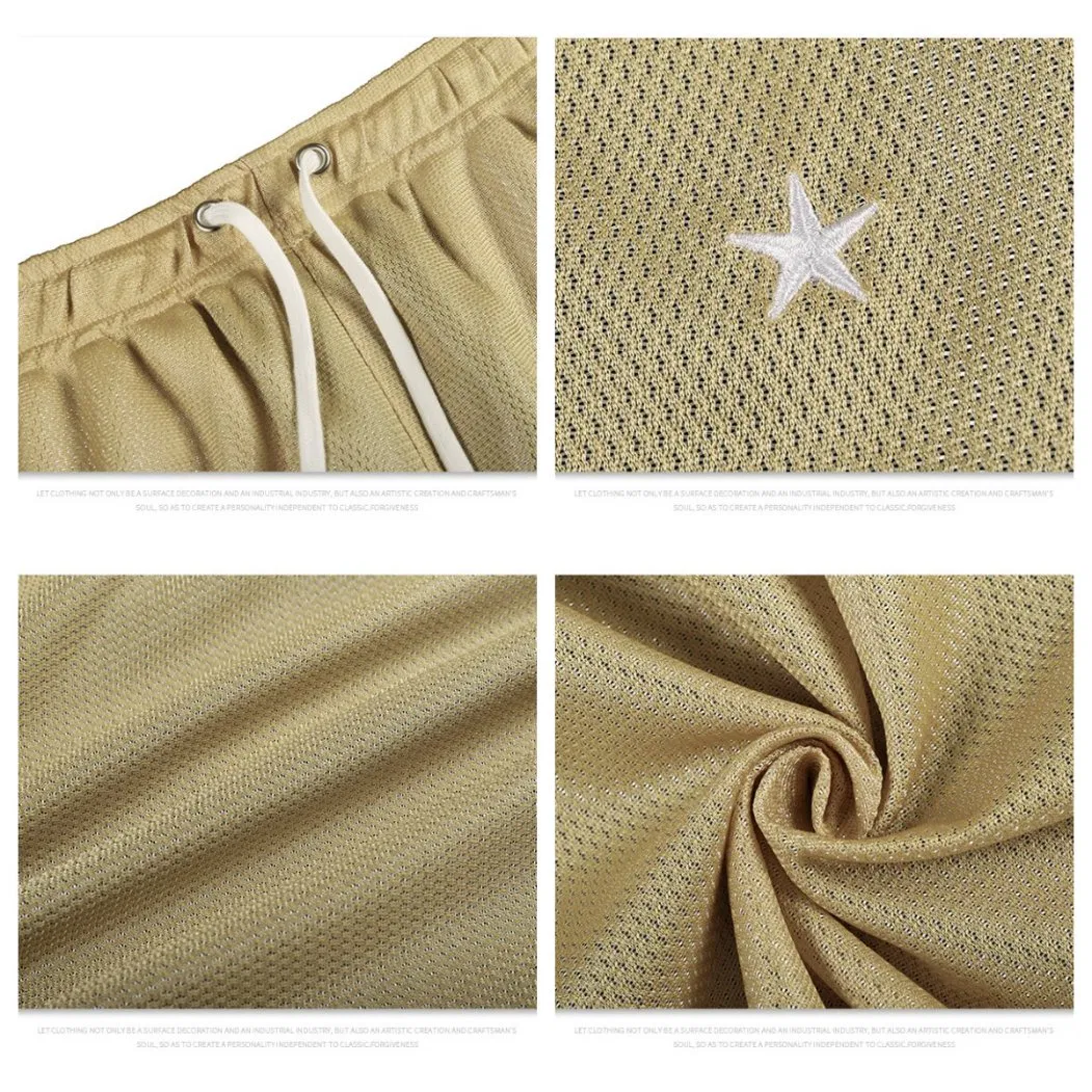 OEM Manufacturer Sports Beach Swimming Gym Basketball Sweat 5 Inch Inseam Polyester Custom Mens Mesh Shorts