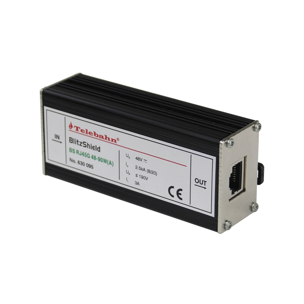 RJ45 CAT6 Ethernet Surge Protector 48V 90W 1000Mbps Poe Surge Arrester SPD Custom Logo for Networks