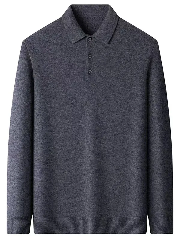 Designer Clothes Custom Knitwear Sweater Men's Polo Collar Clothing Plain Knitted Jersey Pullover Man Sweater