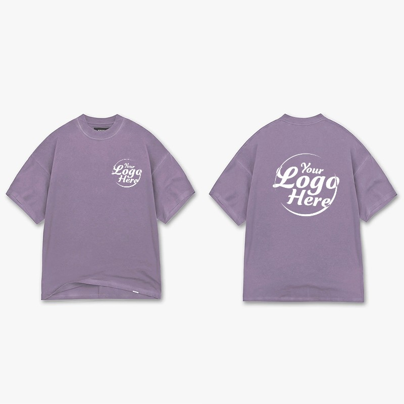 Promotional Wholesale High Quality 100% Cotton Customized Heavy Weight Fabric Drop Should Oversized Breathable Round Neck Short Sleeved Custom Men's T-Shirt