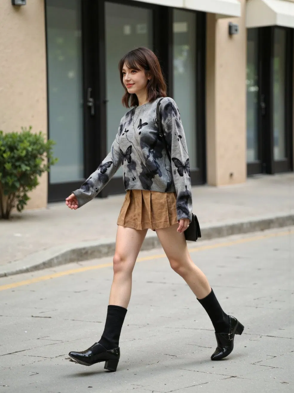 Fashion Stylish Crew Neck Sweater Pure 100% Cashmere Clothes Custom Fabric Options Knot Front Design Fleece/Thickened/OEM Support