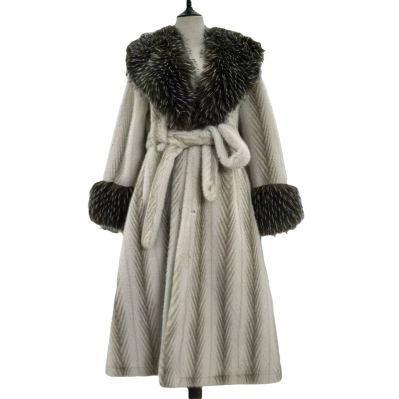 Custom Outwear Winter Wholesale Coat for Winter Wear Faux Fur Long Coat