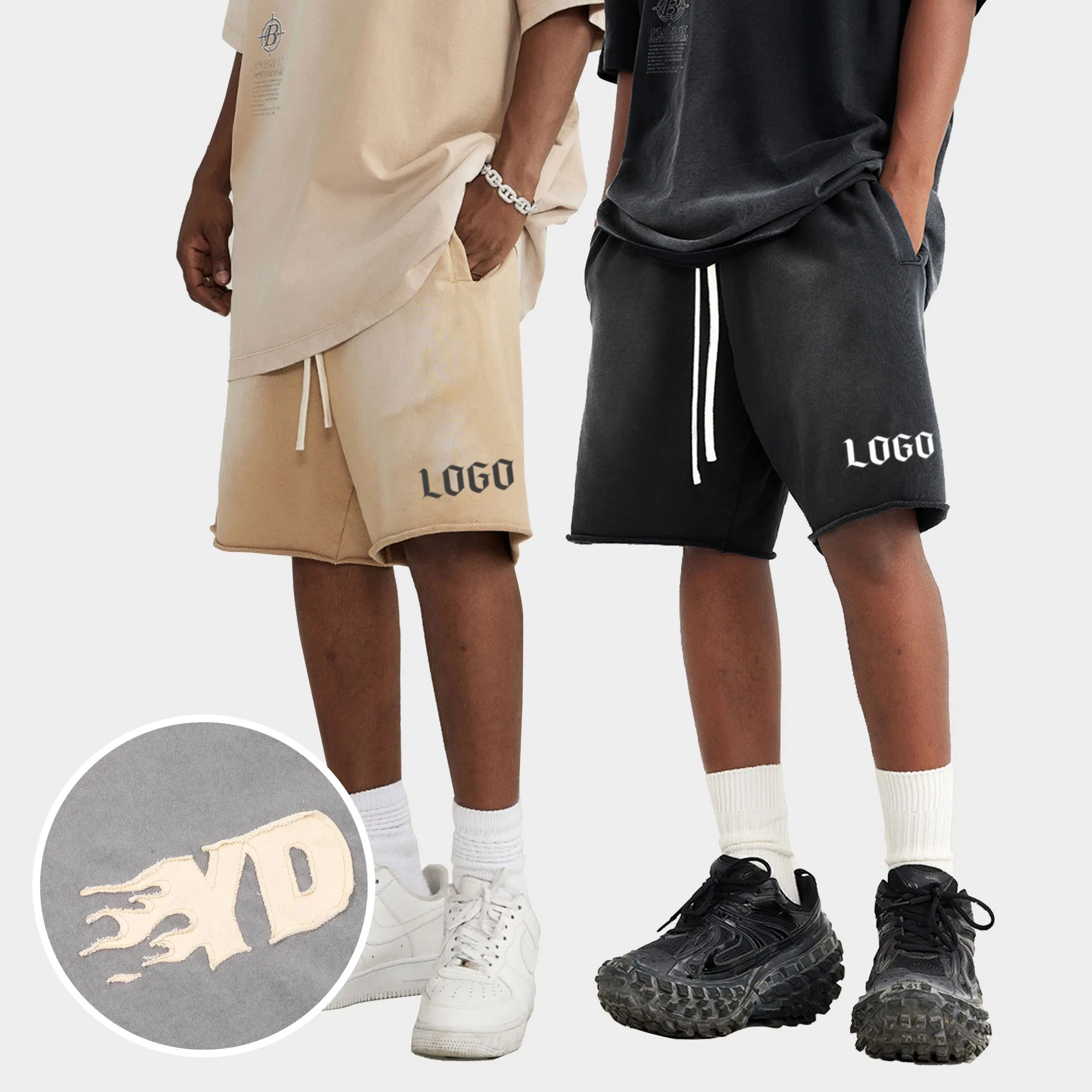 OEM Graphic Casual Sun Fade Vintage Summer Custom Plus Size Men′ S Sweat Manufacturer French Terry Acid Stone Cotton Wash Shorts