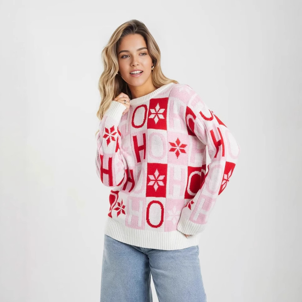 Fashion Autumn Winter Street Knit Custom Christmas Ladies Knitted Sweaters Women Jumper Sweater