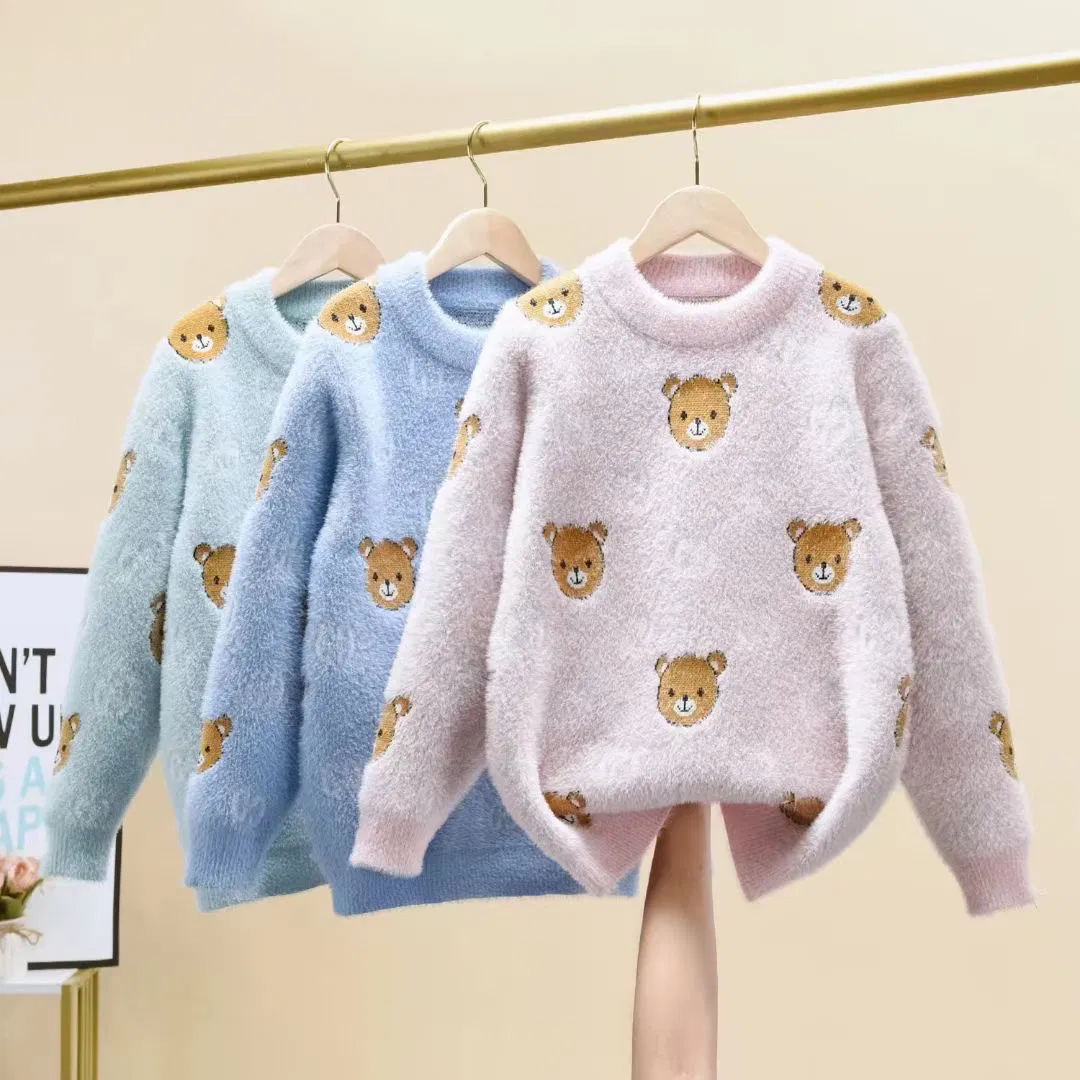 Ultra Soft Kids Winter and Spring Premium Cotton Round Neck Pull Over Sweater Apparel Garment Clothing Available for Custom Design for Manufacturer Price