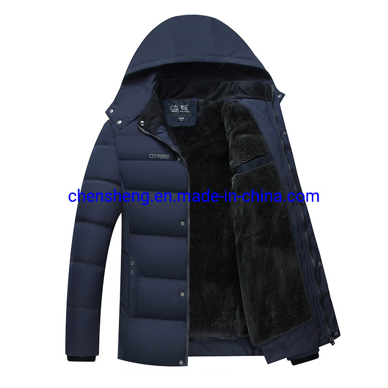 2020 Plain Custom Design Nylon Fabric Padded Mens Jackets Coats Winter Cotton Man Jacket Manufacturer