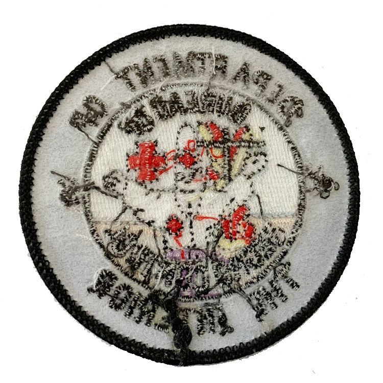 Custom 3D Cartoon Logo Woven Embroidery Parch with Sticker