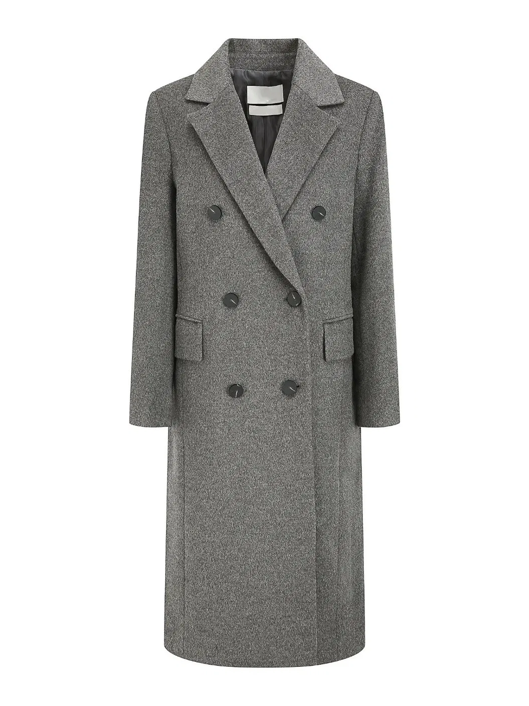 Women's Grey Custom Double-Layer Cashmere Blend Coat (Made in China)