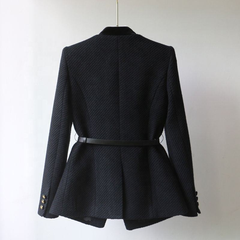 Custom-Made Wholesale Women's Stand-up Collar Coats, New Spring Fashion Long-Length Waist-Cinched Women's Coats Clothing