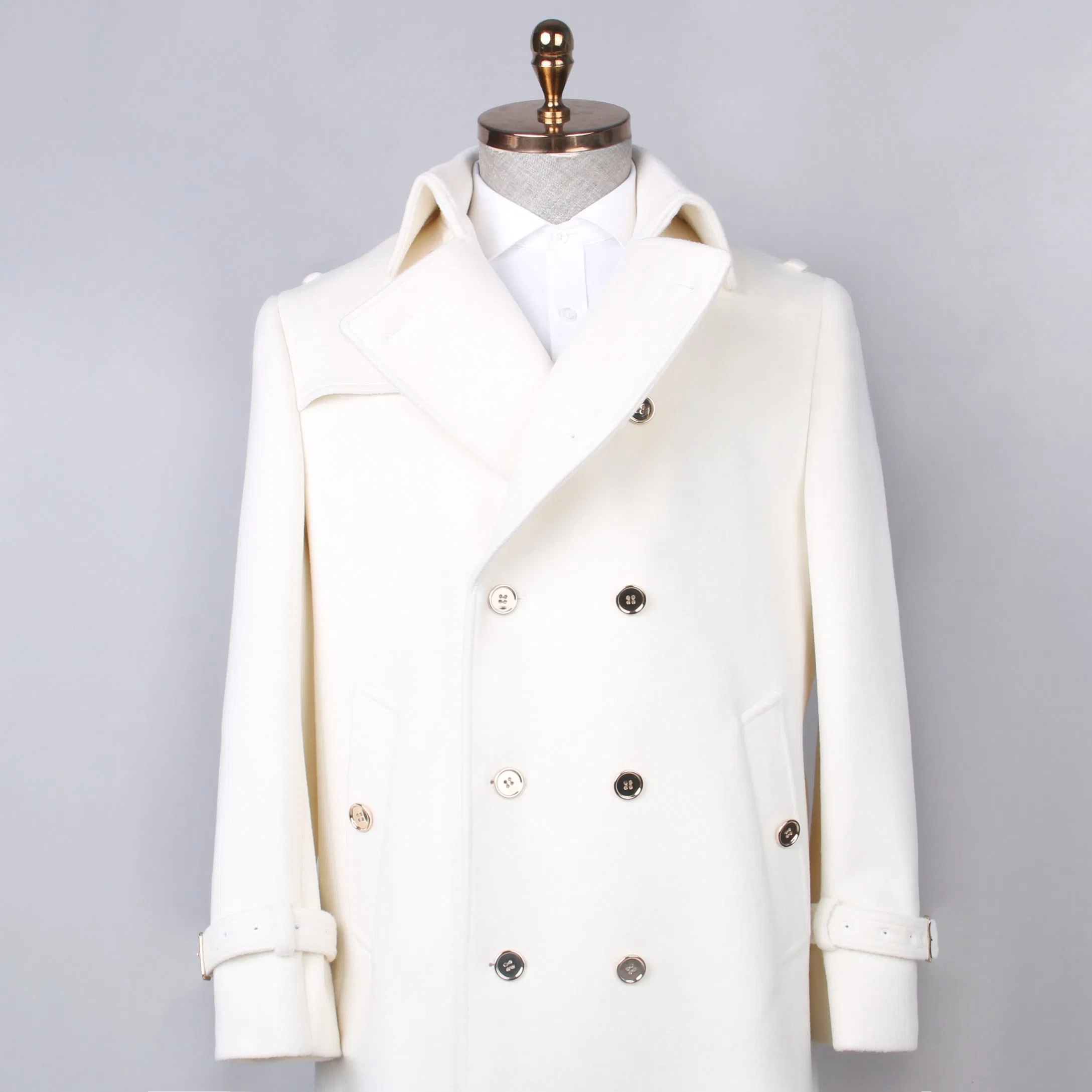 Custom Men Winter Long Coat Barbery Style Windbreaker