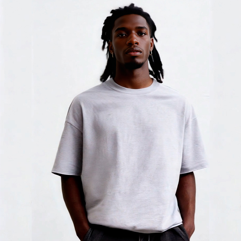 Custom Heavy Plain 100% Cotton Drop Shoulder Oversized T-Shirts for Men Blank Heavyweight Oversized Boxy T Shirt Manufacturer